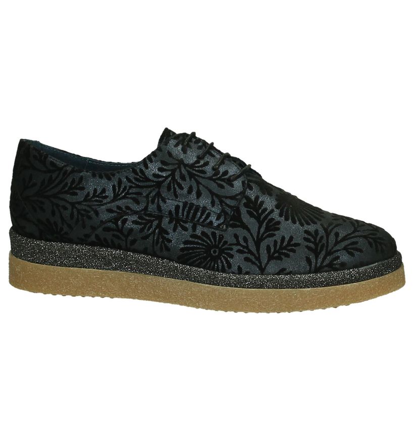 Humat Chaussures à lacets en Bleu foncé en textile (204362)