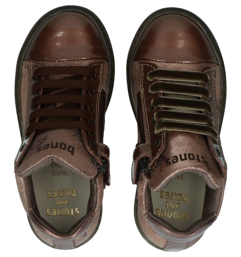 STONES and BONES Chaussures hautes en Or rose en nubuck (255504)