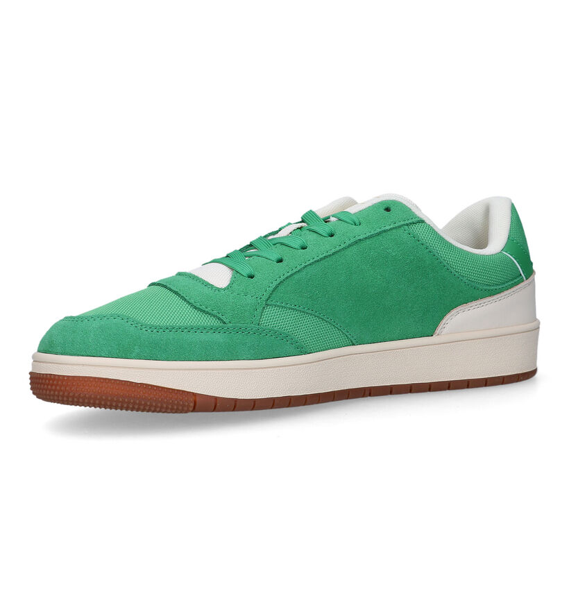 Tommy Hilfiger Tommy Jeans Groene Sneakers in stof (321220)