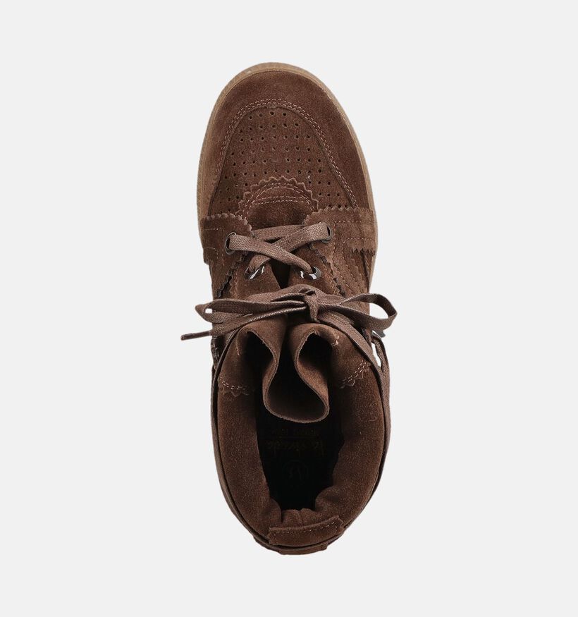 La Strada Baskets montantes en Brun fonc&eacute; pour femmes (379607)