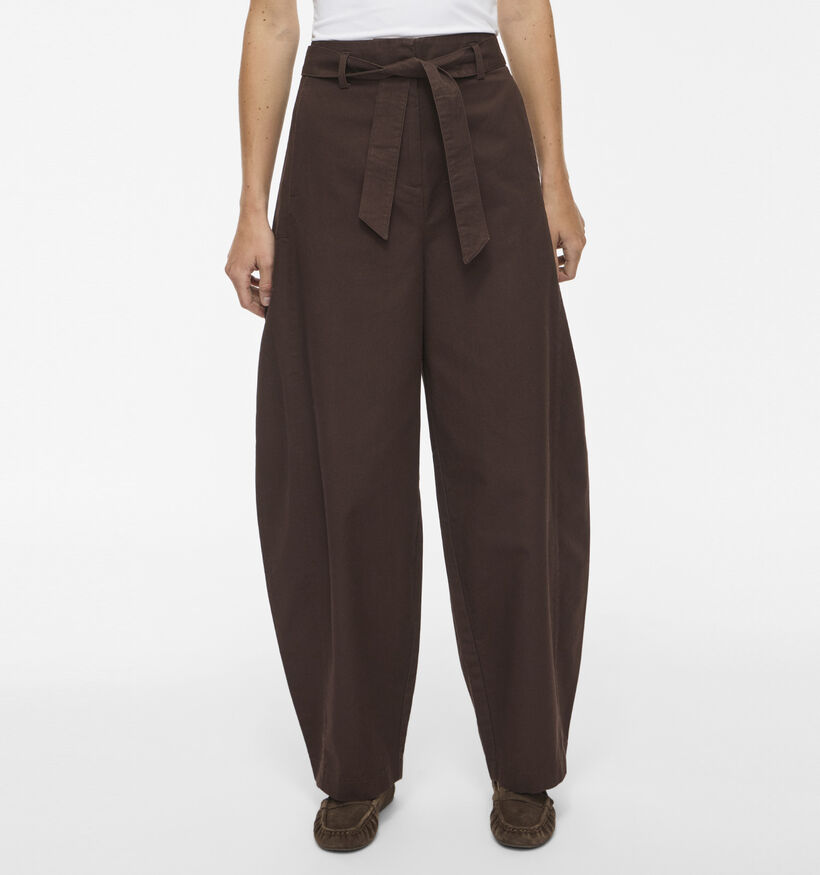 Vila Jemma Barrel Tailored Donkerbruine Broek voor dames (382041)