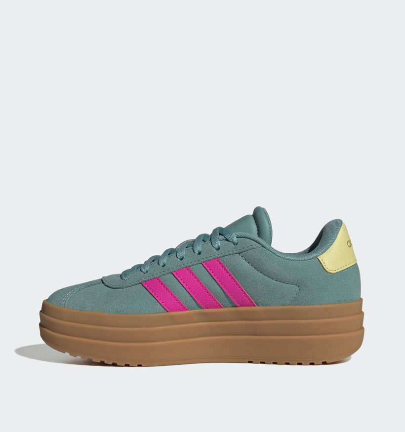 adidas VL Court Bold Baskets basses en Vert pour filles (359632) - pour semelles orthopédiques