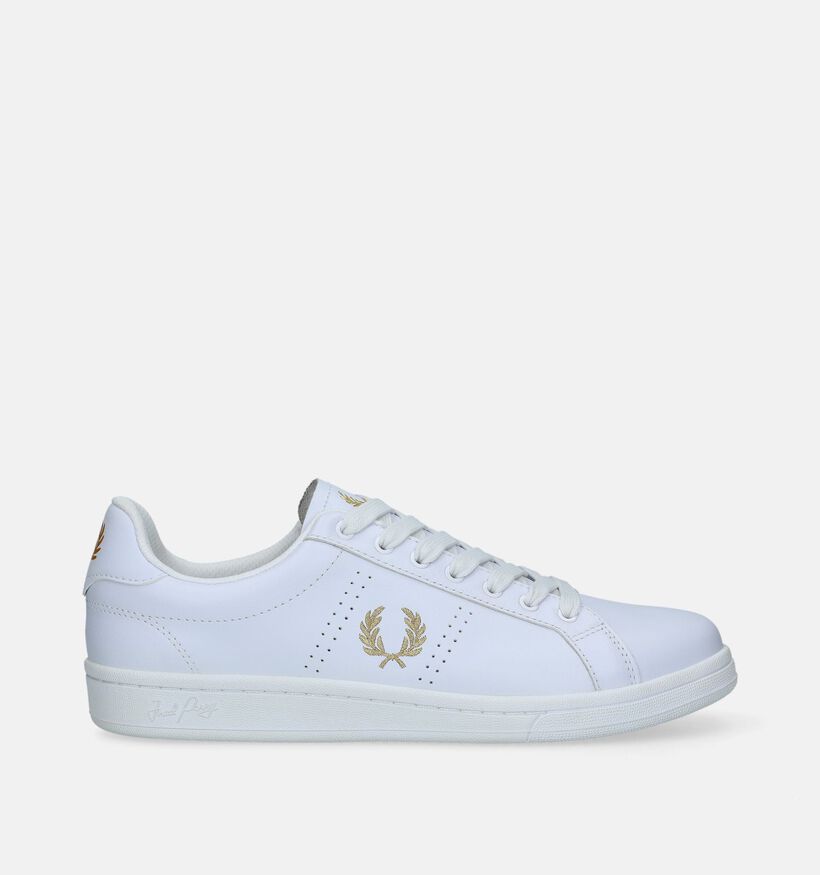 Fred Perry Witte Veterschoenen voor heren (342531) - geschikt voor steunzolen