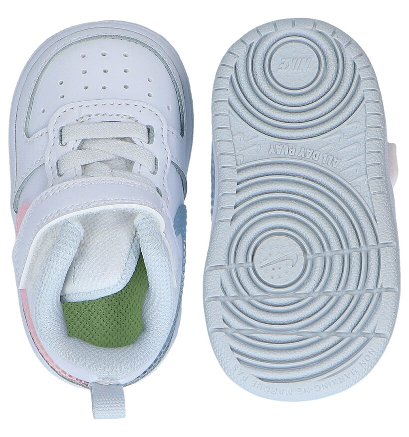 Nike Court Borough Witte Sneakers in leer (284453)