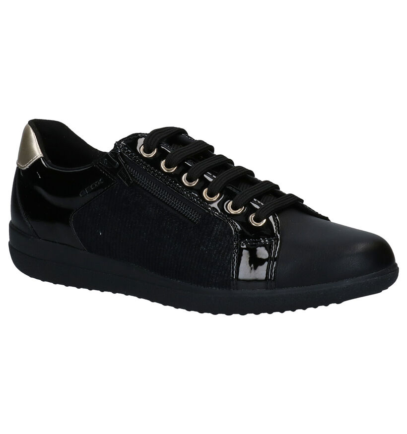 Geox Nihal Chaussures à Lacets en Noir en textile (278857)