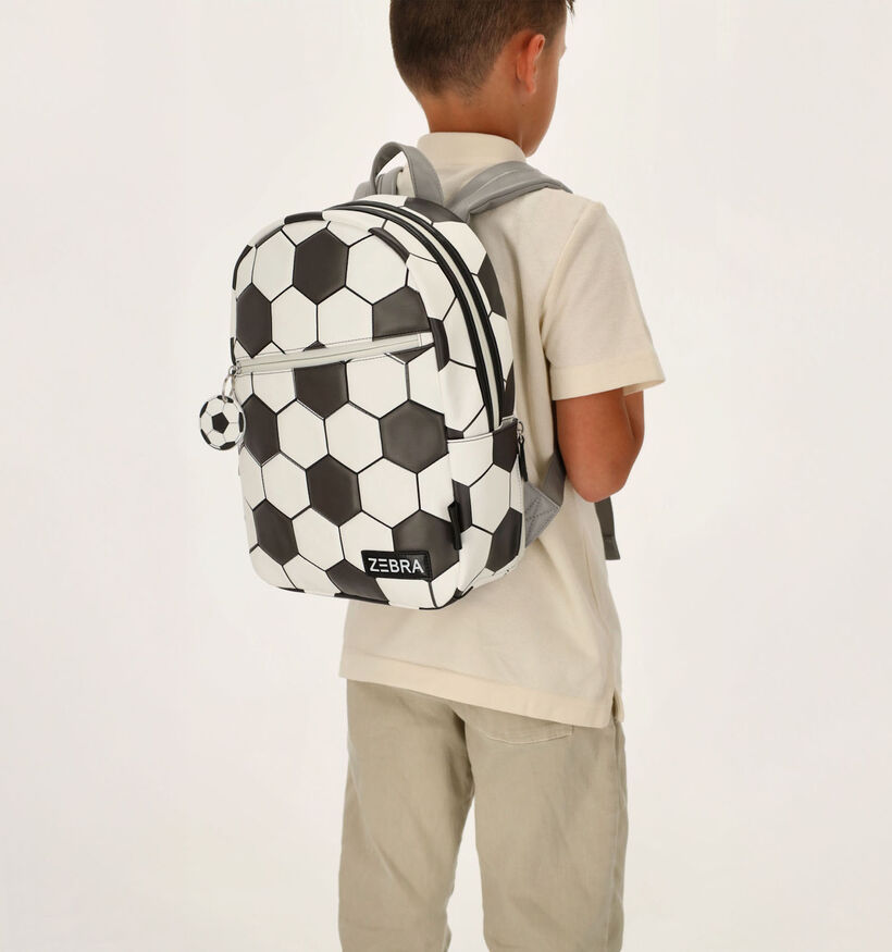 ZEBRA Soccer Sac à dos en Blanc/Noir pour garçons (365079)