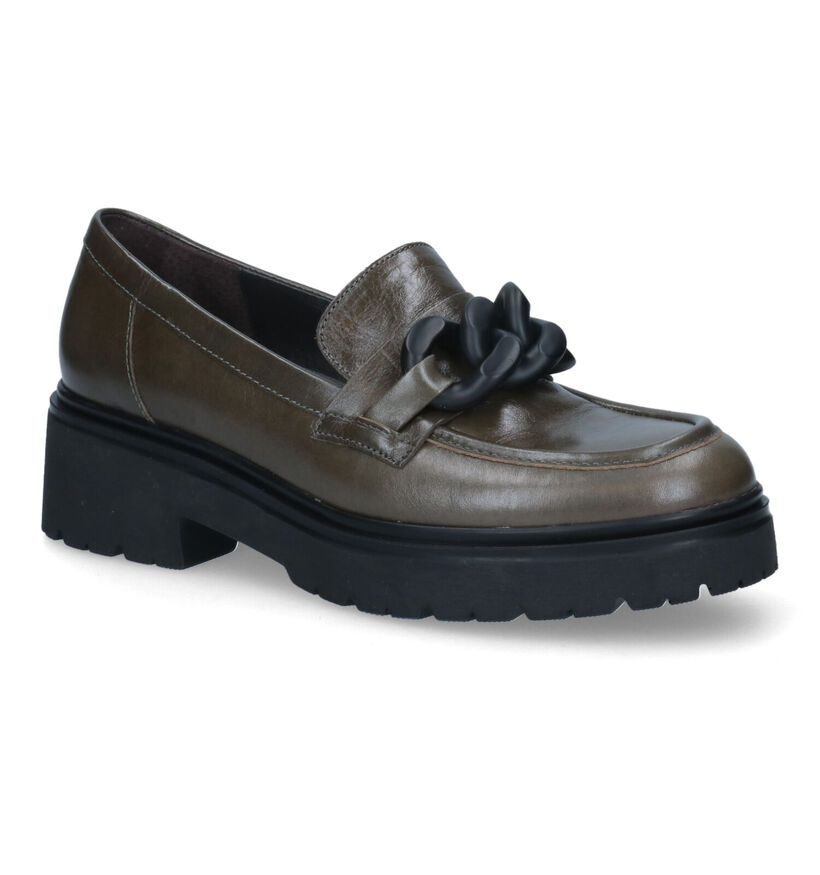 Gabor Best Fitting Chaussures sans lacets en Vert en cuir (315584)