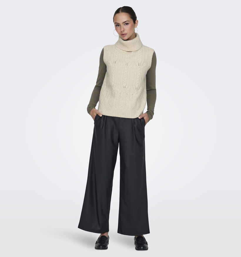 JDY Elba Zwarte Mouwloze trui voor dames (348632)