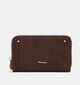 Tamaris Marina Suede Porte-monnaie zipp&eacute; en Brun fonc&eacute; pour femmes (378803)