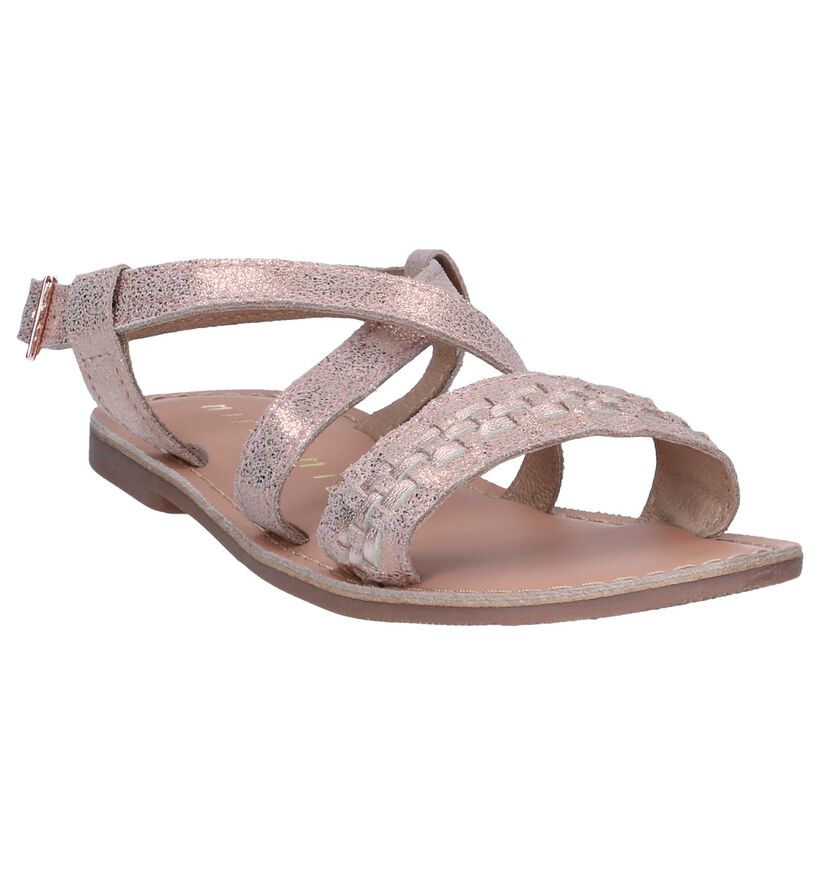 Rose Golden Sandalen Milo & Mila in nubuck (241265)