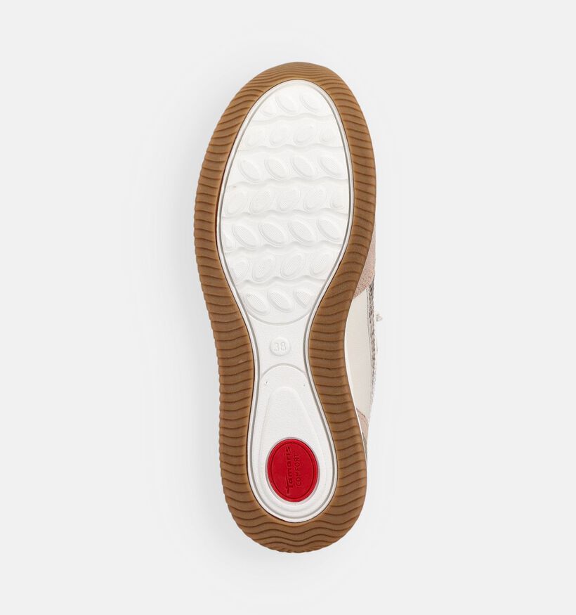 Tamaris Comfort Donkerbeige Veterschoenen voor dames (367851) - geschikt voor steunzolen