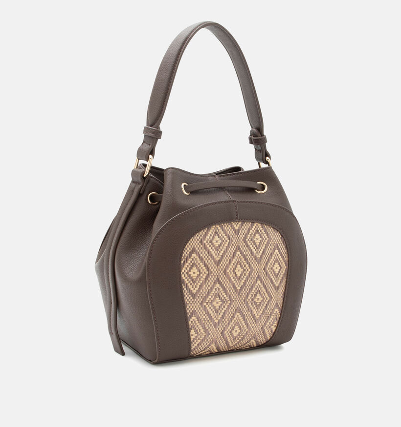 L.Credi Radmila Donkerbruine Schoudertas voor dames (370907)