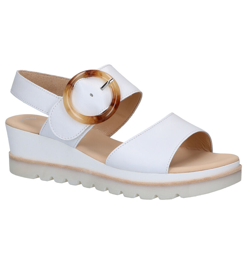 Gabor Best Fitting Beige Sandalen in leer (271766)