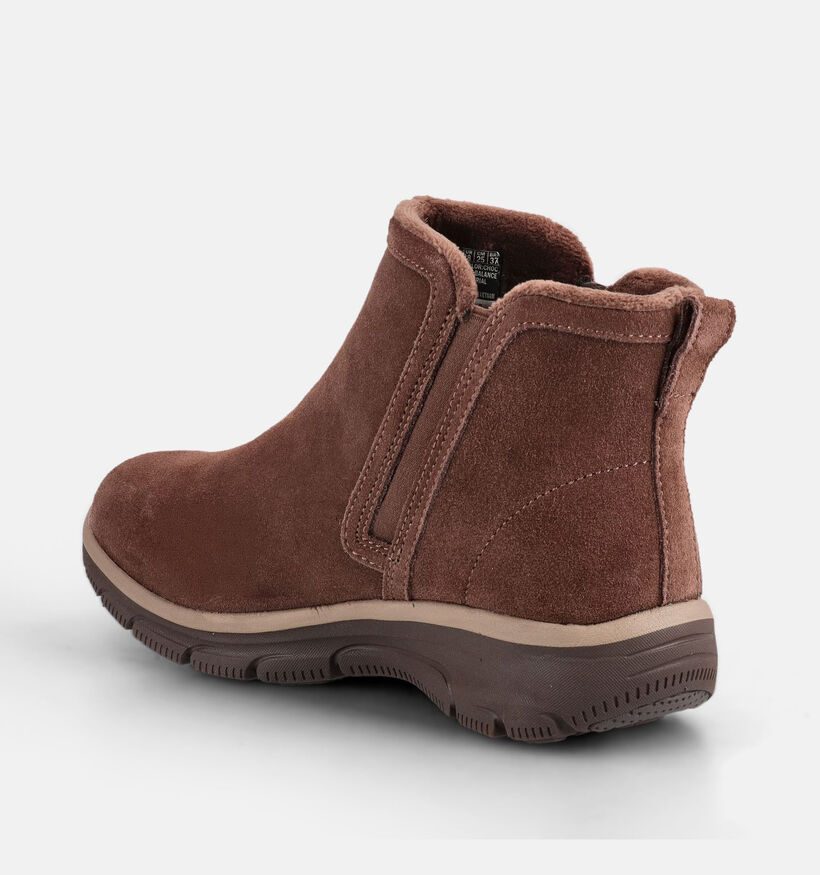 Skechers Easy Going Bottines motardes en Marron pour femmes (377975) - pour semelles orthop&eacute;diques