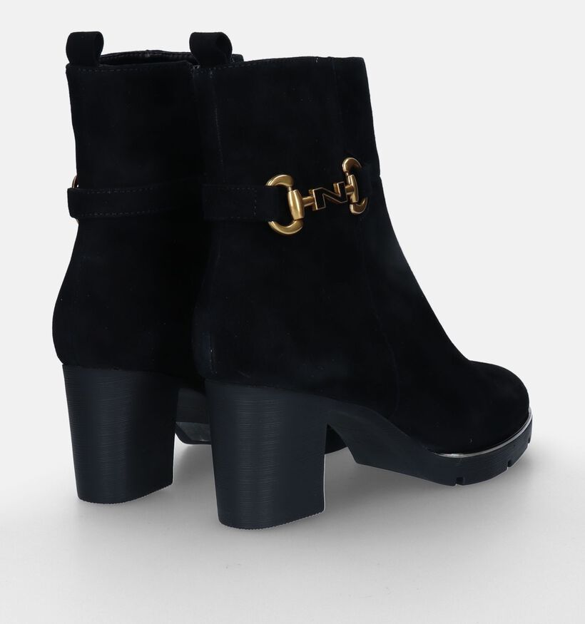 Nathan-Baume Bottines &agrave; talons en Noir pour femmes (332397) - pour semelles orthop&eacute;diques