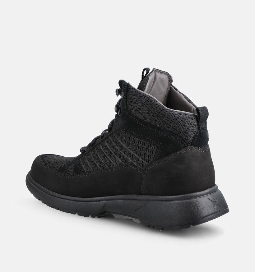 Xsensible Oulu Zwarte Wandelschoenen voor heren (389537) - geschikt voor steunzolen