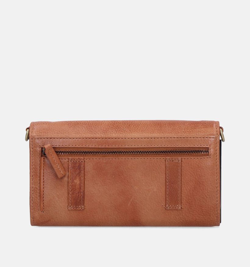 Label M Porte-monnaies zippé en Cognac pour femmes (365816)
