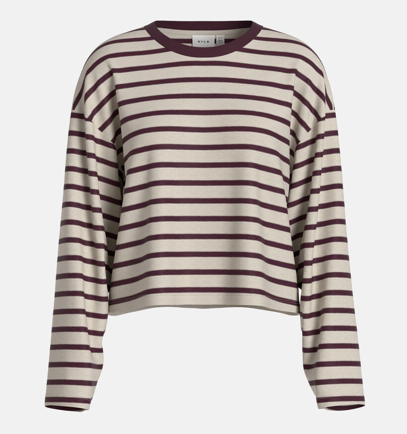 Vila Sina Longsleeves T-shirt en Marron pour femmes (379736)