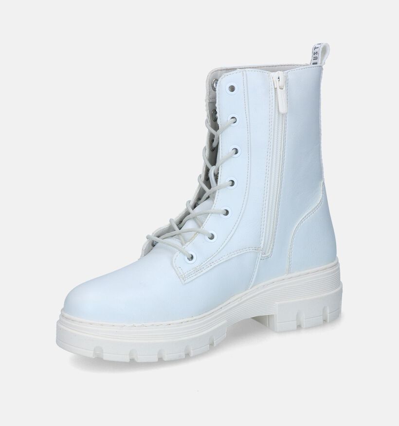 Mustang Witte Boots voor dames (303691) - geschikt voor steunzolen