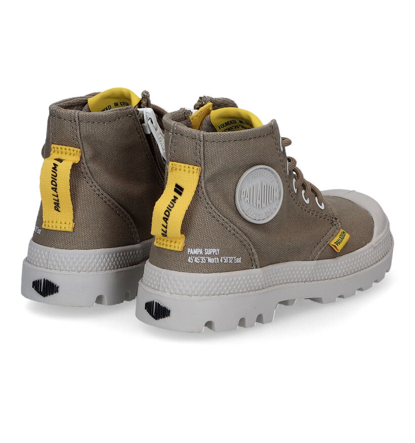 Palladium Pampa Supply K Kaki Hoge Sneakers in stof (302710)