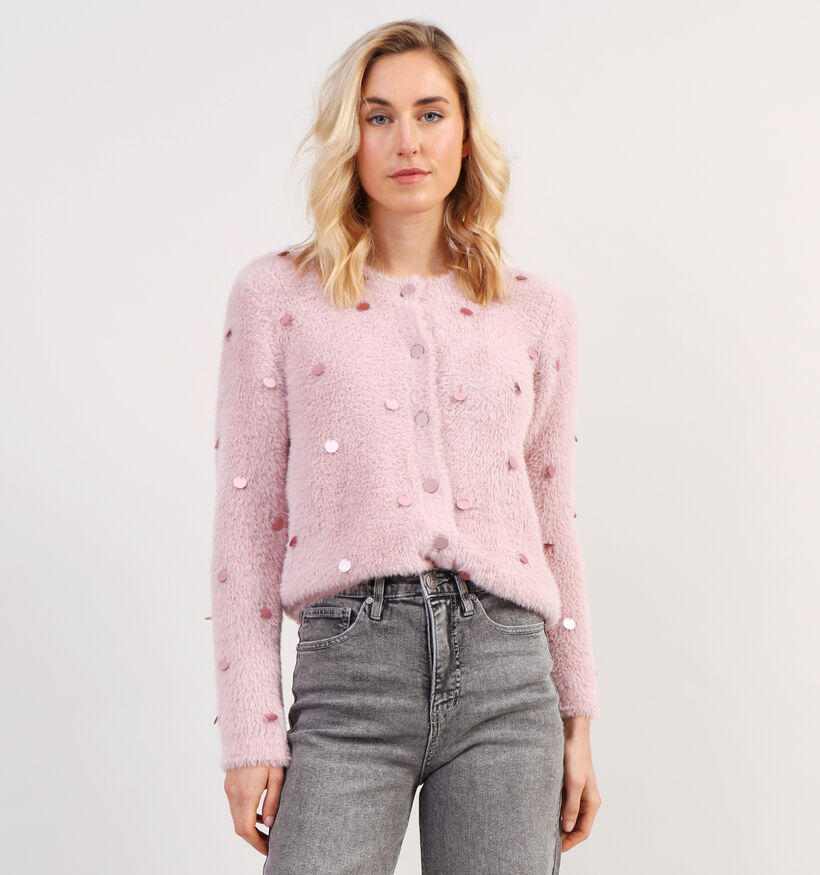 Expresso Cardigan à paillettes en Rose pour femmes (351060)