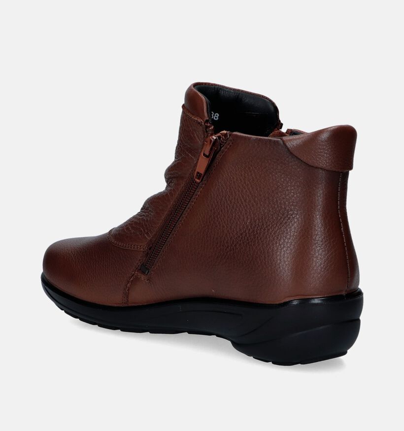G-Comfort Cognac Enkellaarzen voor dames (348553) - geschikt voor steunzolen