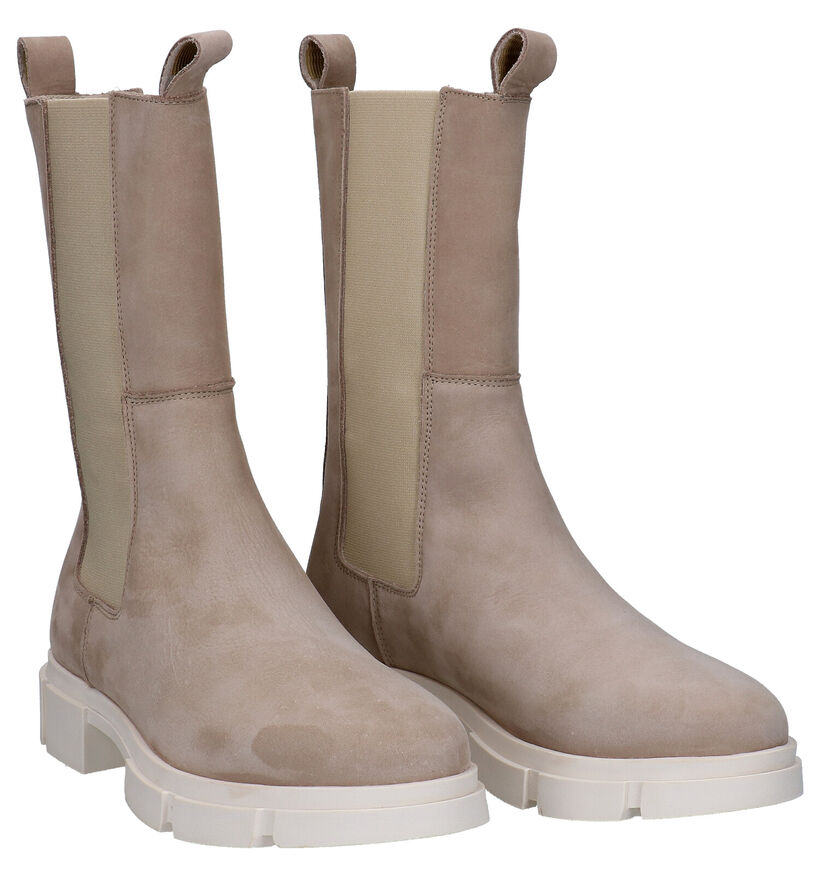 Tango Romy Taupe Chelsea Boots in stof (291404)