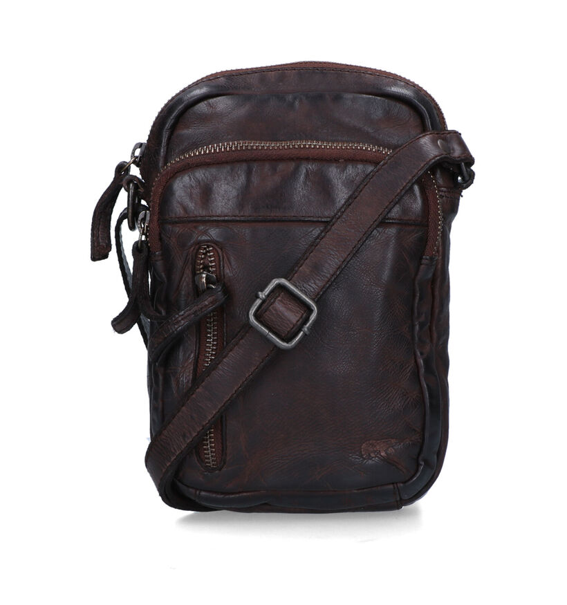 Bear Design Bruine Schoudertas voor heren (358892)