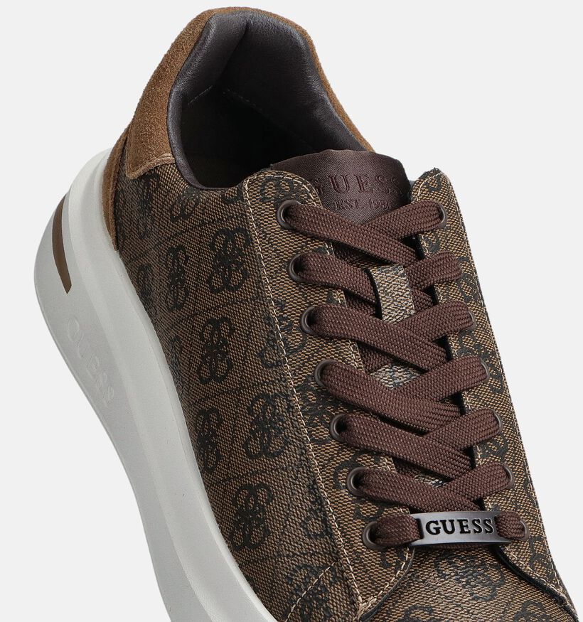 Guess Elba Donkerbruine Veterschoenen voor heren (366521) - geschikt voor steunzolen