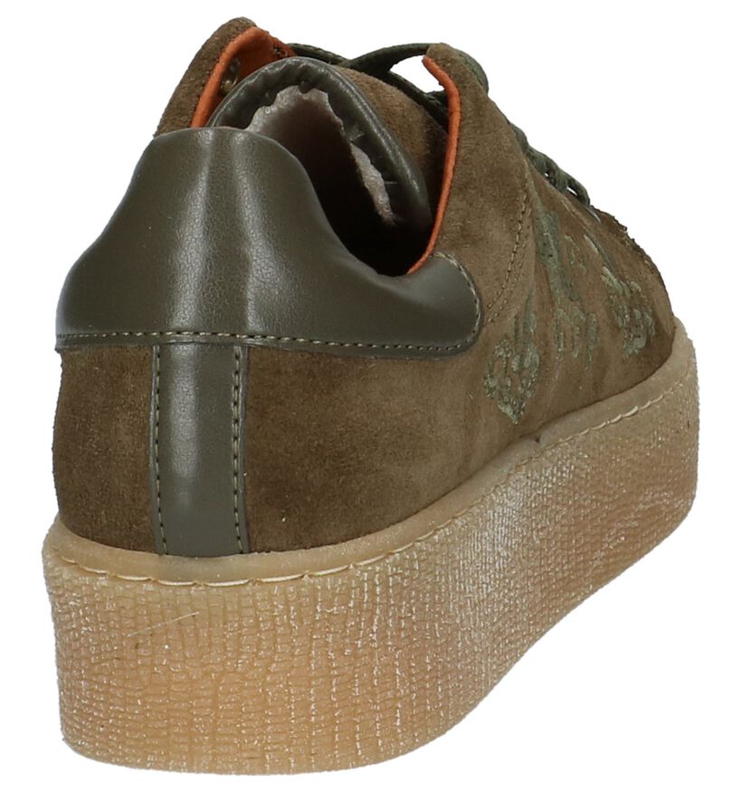 Tango Baskets basses en Vert kaki en daim (209498)