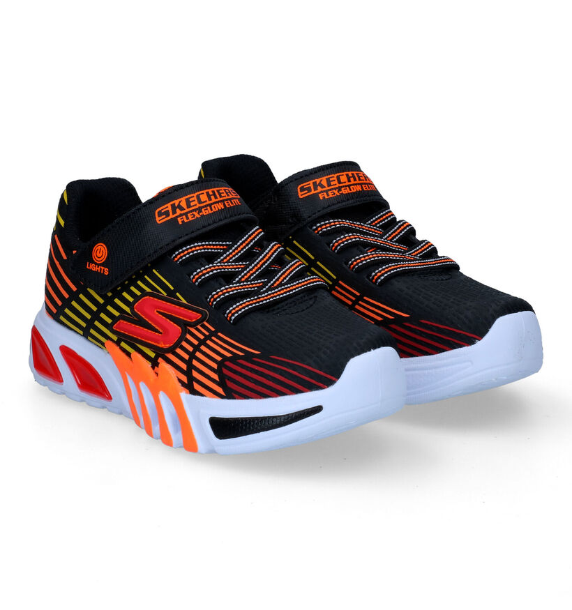 Skechers Flex-Glow-Elite Zwarte Sneakers voor jongens (302920)