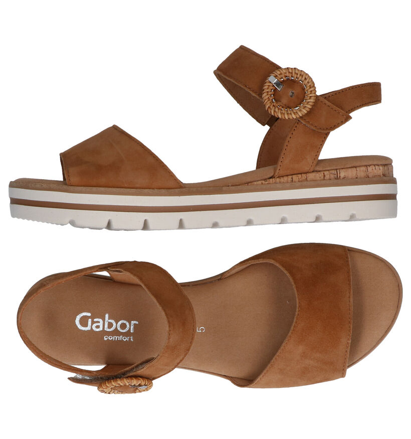 Gabor Comfort Sandales en Vert en nubuck (289671)