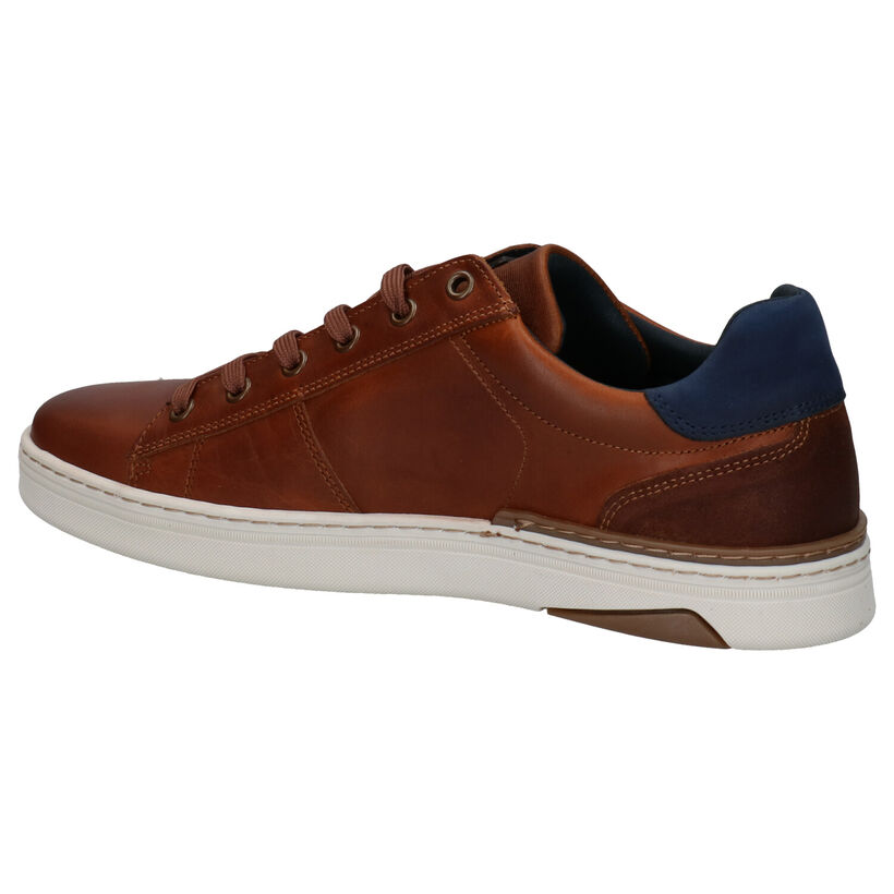 Bullboxer Chaussures à lacets en Cognac pour hommes (318102) - pour semelles orthopédiques