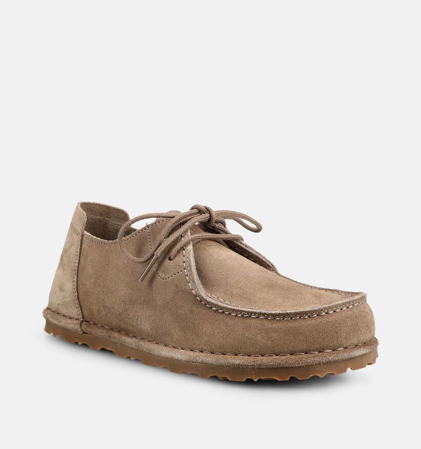 Birkenstock Utti Lace Suede Taupe Schoenen voor dames (376074) - geschikt voor steunzolen