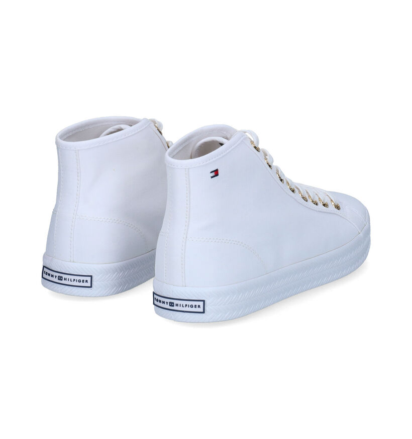 Tommy Hilfiger Essentiel Midcut Witte Hoge Sneakers voor dames (303975) - geschikt voor steunzolen