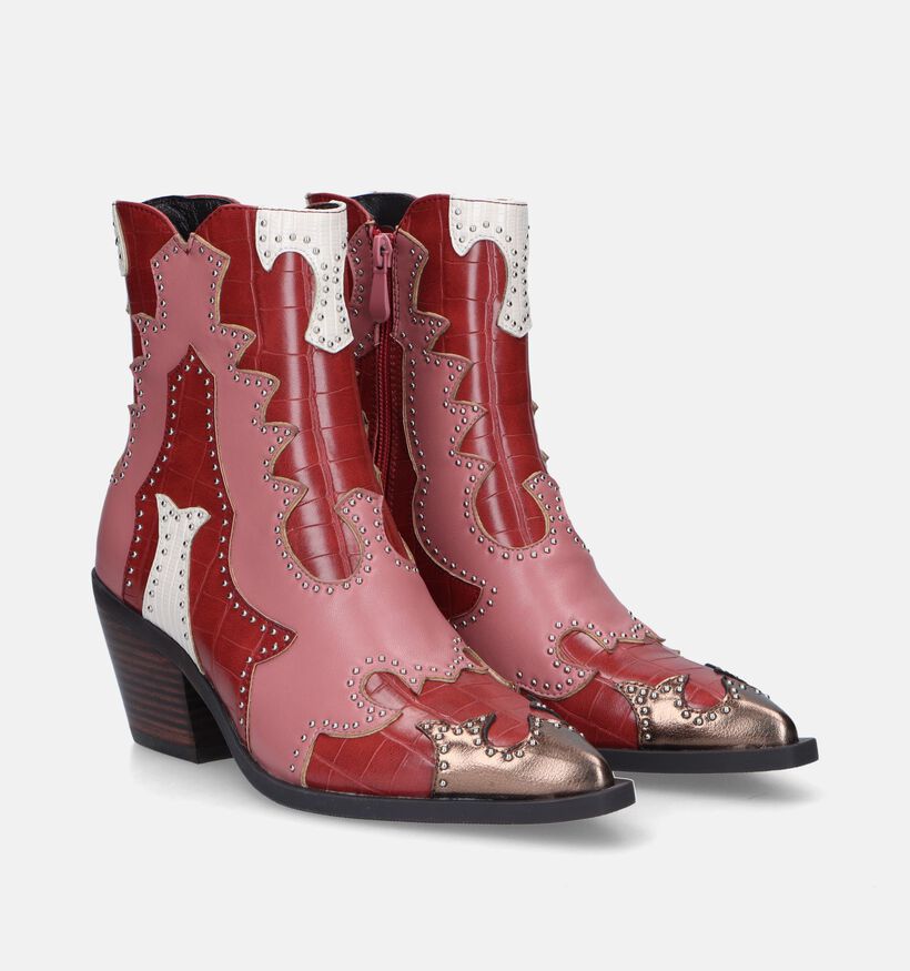 Noa Harmon Bottines à talons en Rose pour femmes (333382)