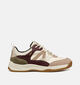 Geox Berinike Baskets habillées en Beige/Bordeaux pour femmes (360138) - pour semelles orthopédiques