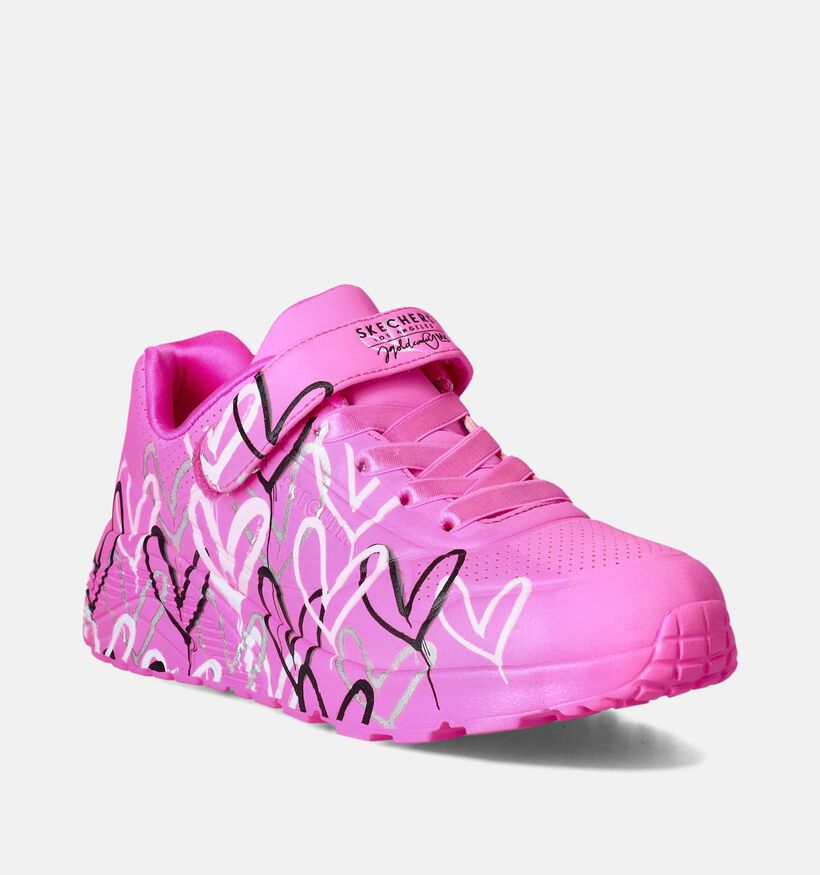 Skechers Uno Baskets en Rose pour filles (352294)