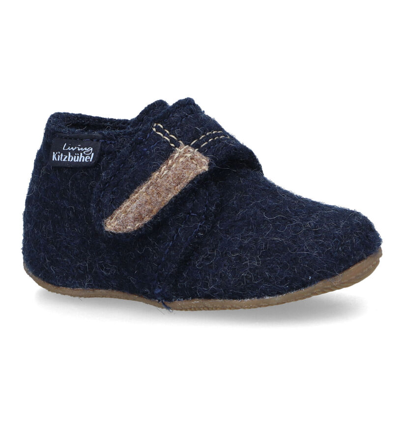 Living Kitzbühel Pantoufles fermées en Bleu foncé pour garçons (317012)