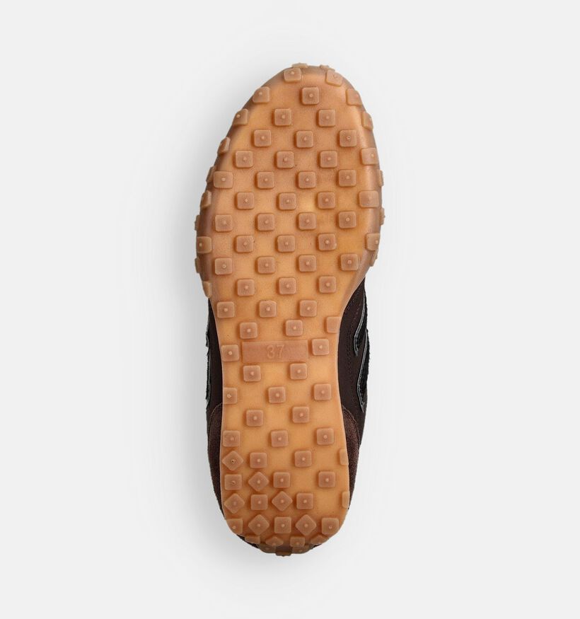 Laurent David Donkerbruine veterschoenen voor dames (365032) - geschikt voor steunzolen