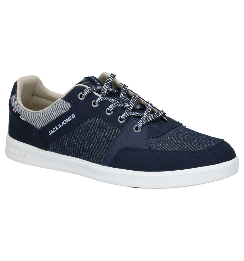 Jack & Jones Newington Blauwe Veterschoenen in stof (269102)