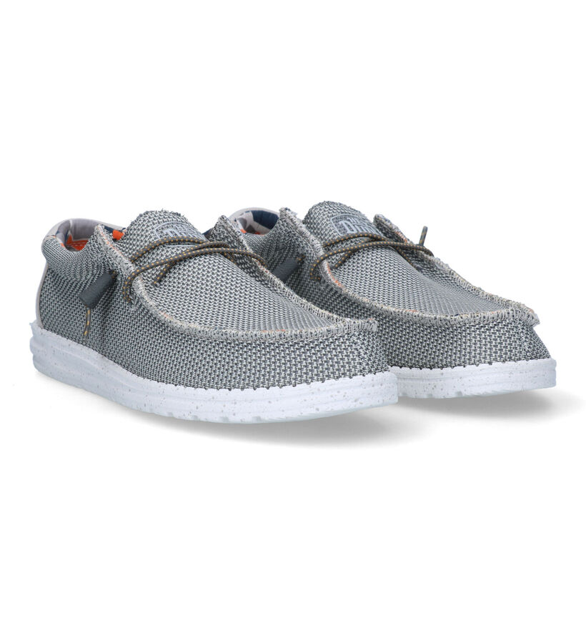HEYDUDE Wally Sox Grijze Instappers voor heren (324858) - geschikt voor steunzolen