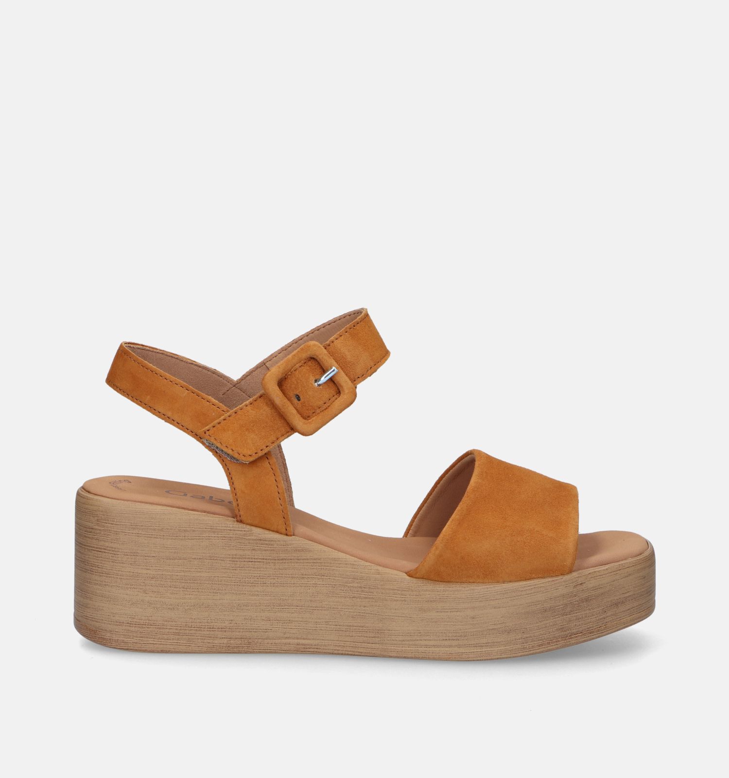 Gabor Best Fitting Cognac Sandalen Met Sleehak Dames Sandalen Online op TORFS.BE