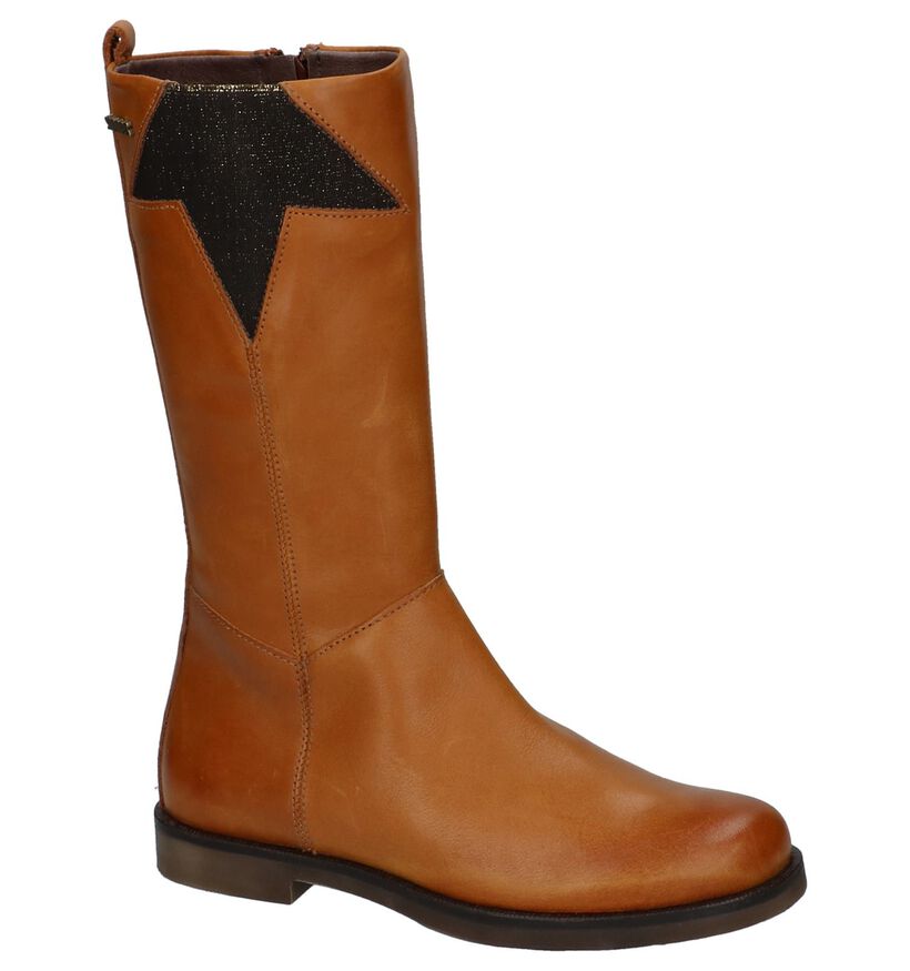 STONES and BONES Bottes hautes en Cognac en cuir (223393)