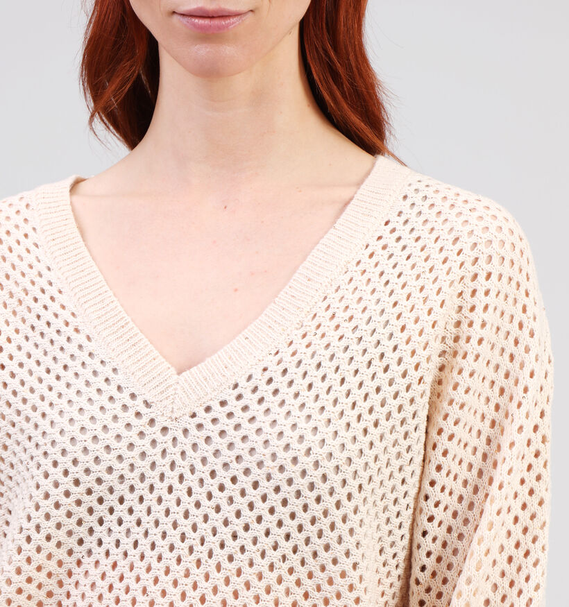 Mexx Pull avec Col en V en Beige pour femmes (352772)