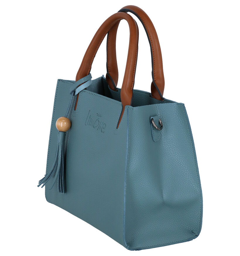 Via Limone Turquoise Handtas in leer (298967)