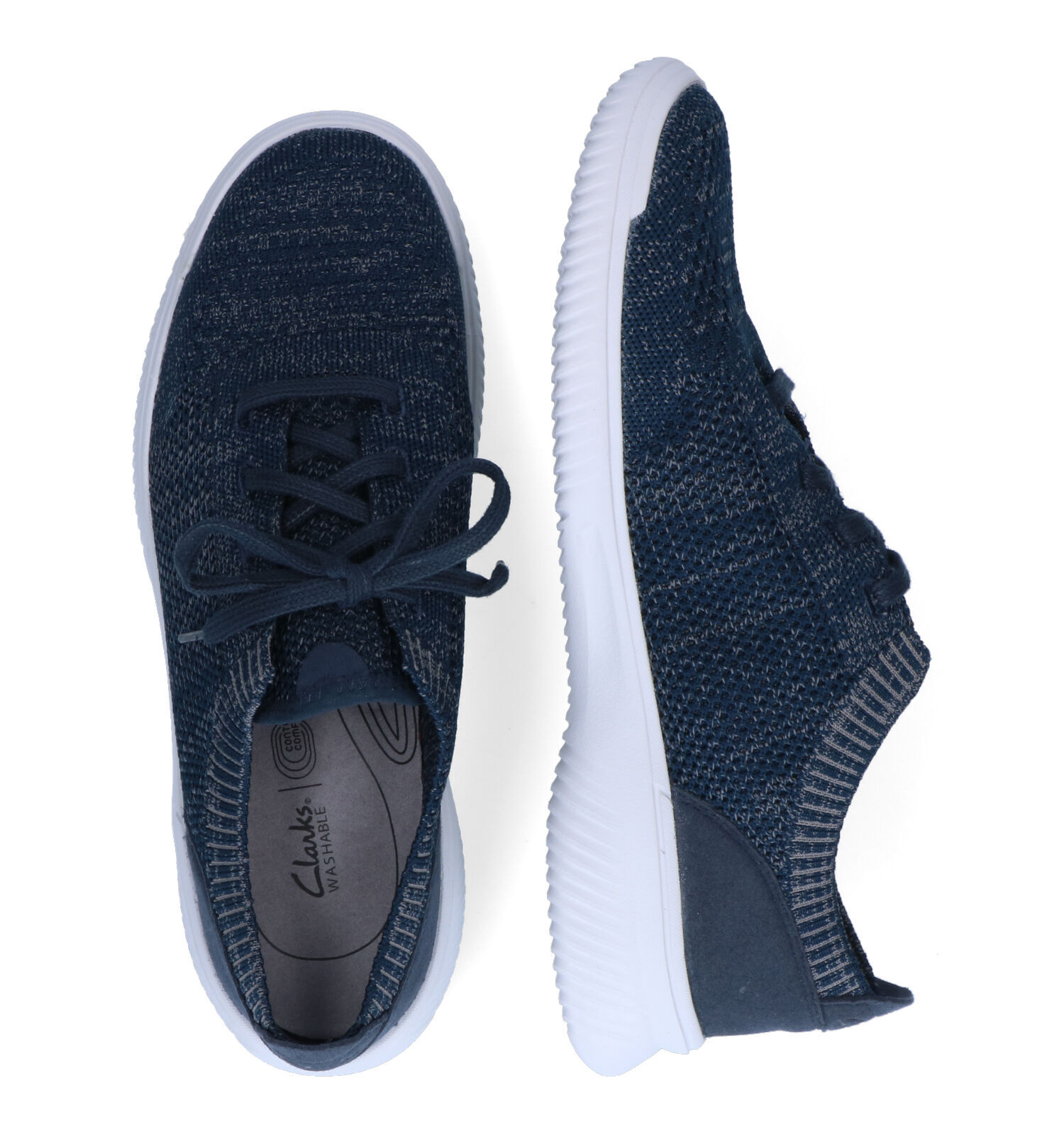 Clarks Donaway Knit Blauwe Veterschoenen Heren Sneakers Online op TORFS.BE