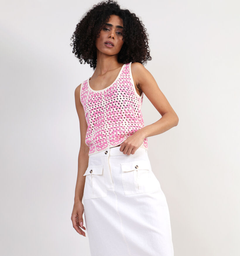 Vero Moda Mykonos Roze Gehaakte Top voor dames (337288)