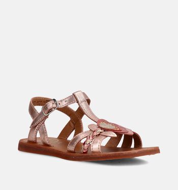 Pom d'Api Sandalen Cognac/Rose gold