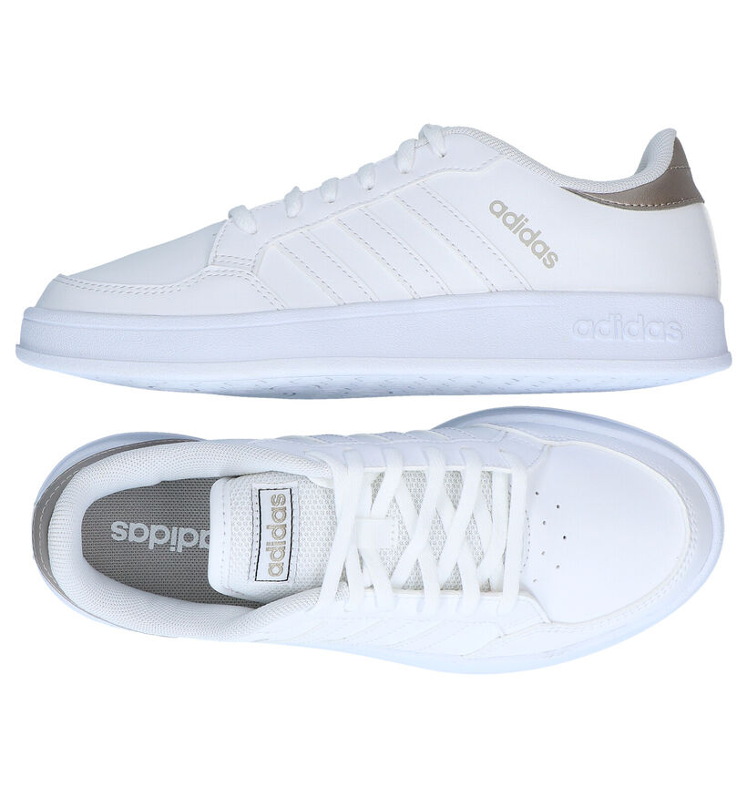 adidas Breaknet Witte Sneakers in kunstleer (290843)